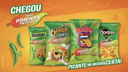 PepsiCo aposta no sabor pimenta mexicana e lança novas versões de Ruffles e Cheetos no Brasil