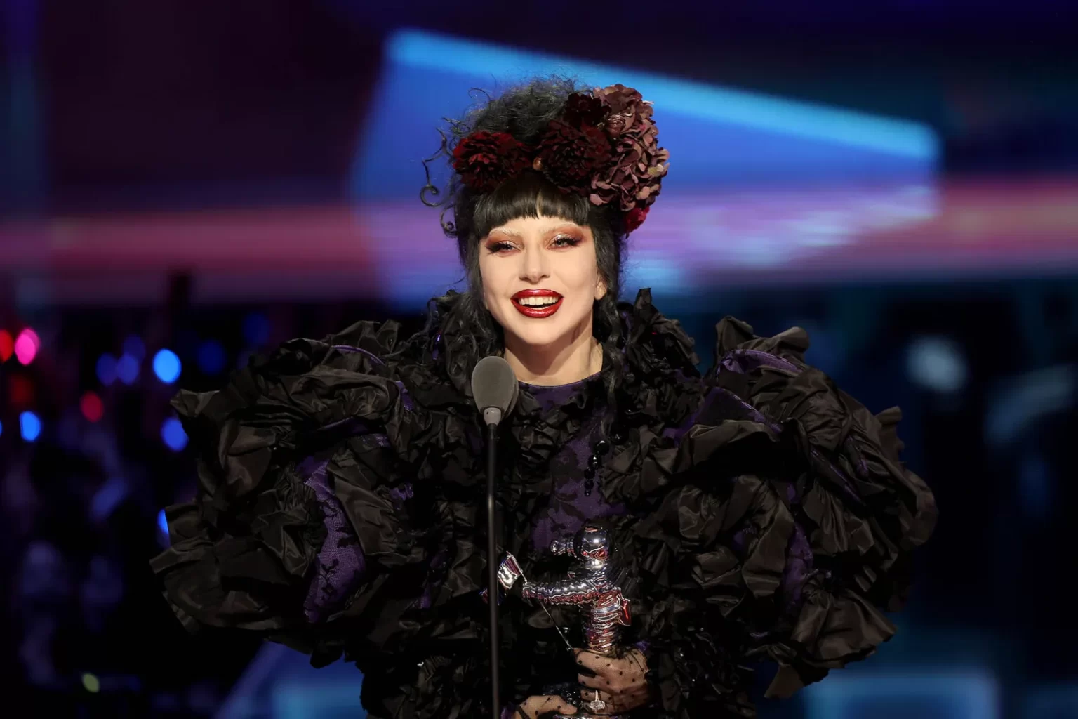 Parrucca Nera Lady Gaga Anni '50 Per Costume Donna - Accessorio Festa