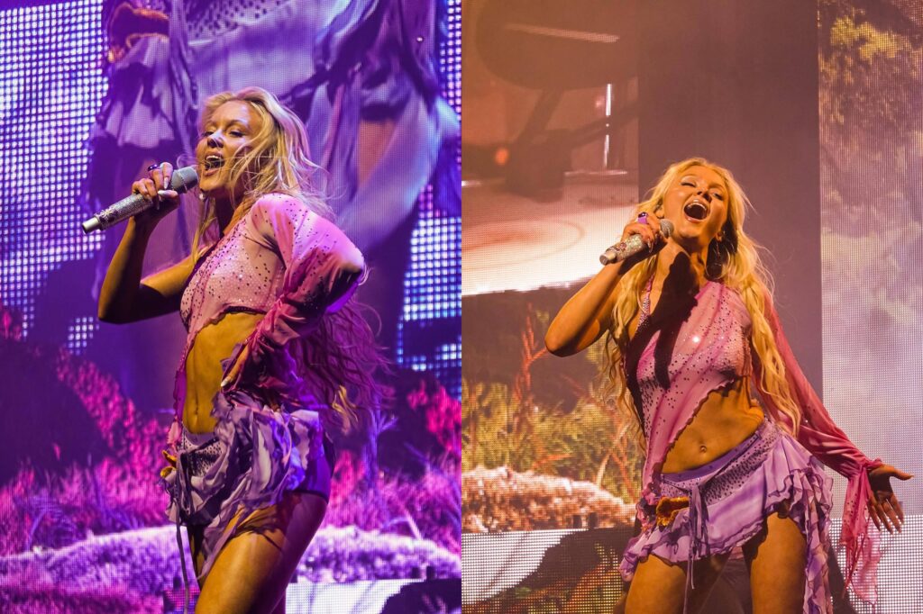 Zara Larsson na noite de abertura da Midnight Sun tour (Foto: Reprodução)