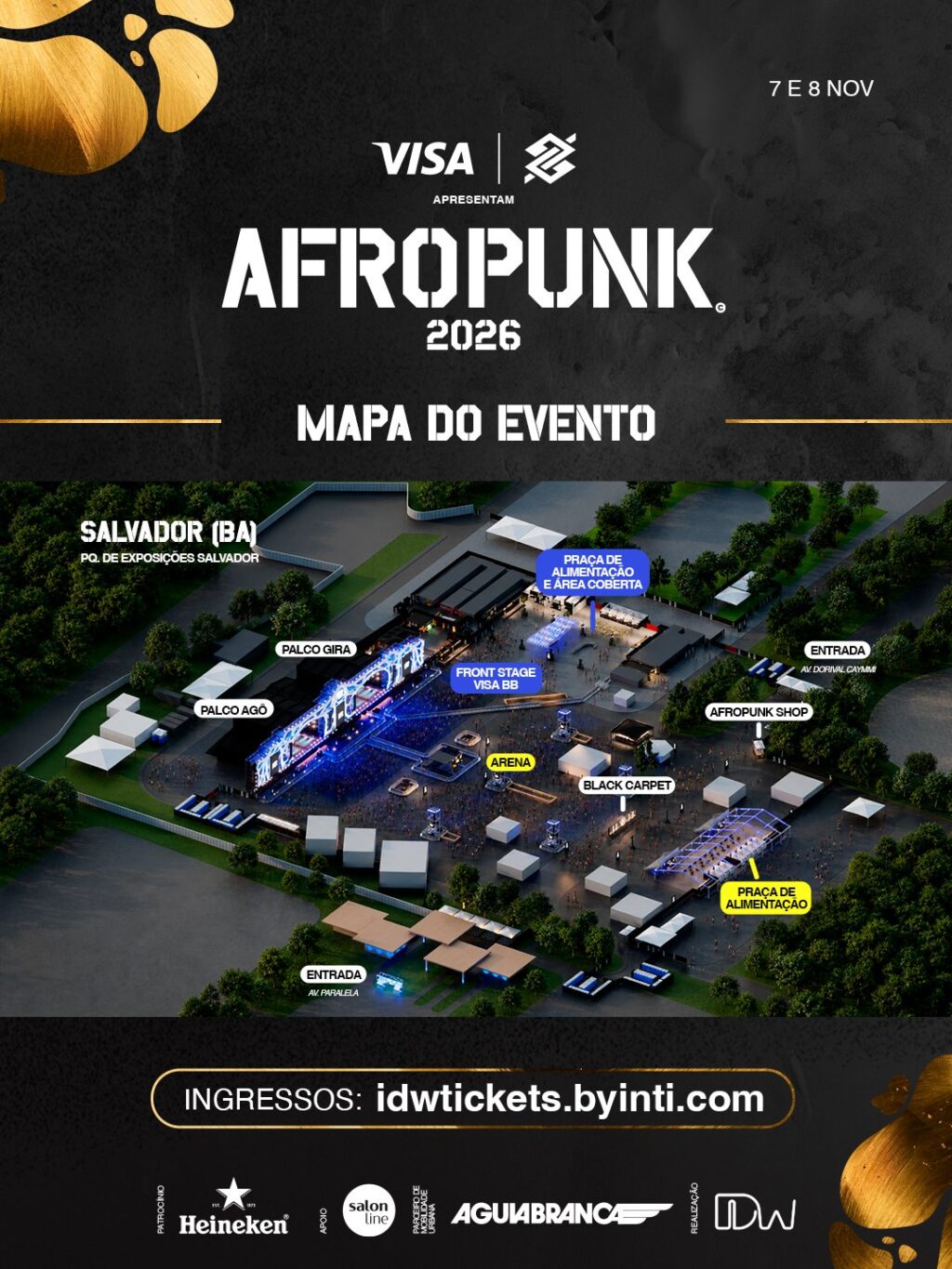 Mapa do Afropunk Brasil (Foto: X)