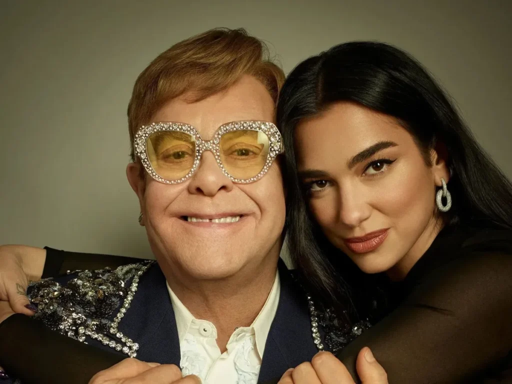 Elton John e Dua Lipa (Foto: Reprodução/redes sociais)
