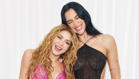 Com participação de Dua Lipa, Shakira faz a live mais assistida da Amazon Music por uma mulher Shakira e Dua Lipa (Foto: Reprodução/X)